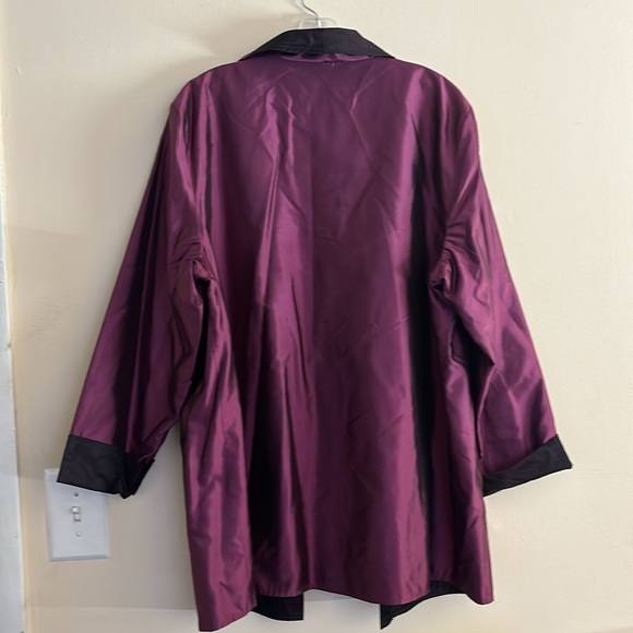 Reversible Open Front Silk Jacket Size 16 - Picture 5 of 11